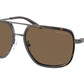Michael Kors DEL RAY MK1110 Rectangle Sunglasses  120573-MATTE GUNMETAL 59-16-145 - Color Map gunmetal