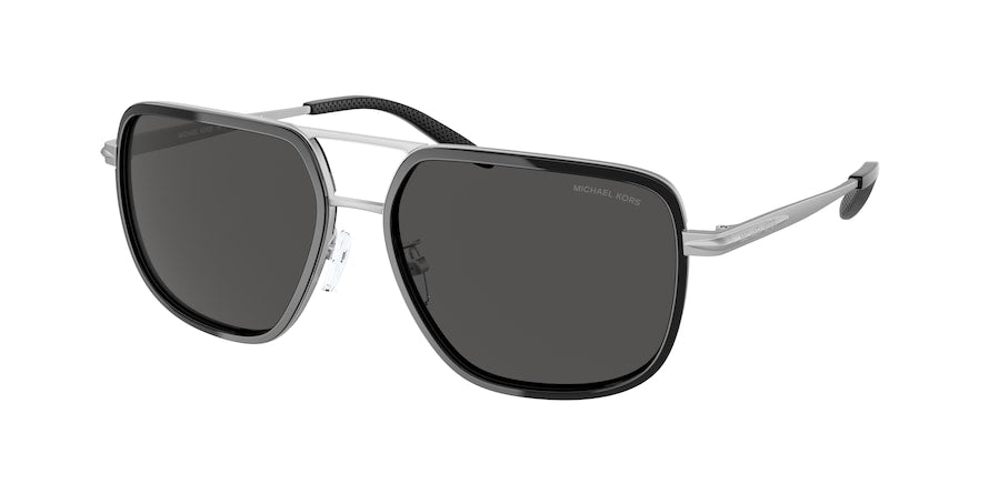 Michael Kors DEL RAY MK1110 Rectangle Sunglasses  120687-MATTE SILVER 59-16-145 - Color Map silver