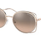 Michael Kors RIALTO MK1118B Round Sunglasses  11088Z-ROSE GOLD 57-20-140 - Color Map pink