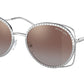 Michael Kors RIALTO MK1118B Round Sunglasses  11536K-SILVER 57-20-140 - Color Map silver