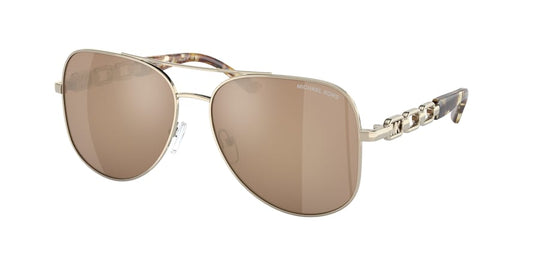 Michael Kors CHIANTI MK1121 Pilot Sunglasses  10147P-LIGHT GOLD 58-15-140 - Color Map gold