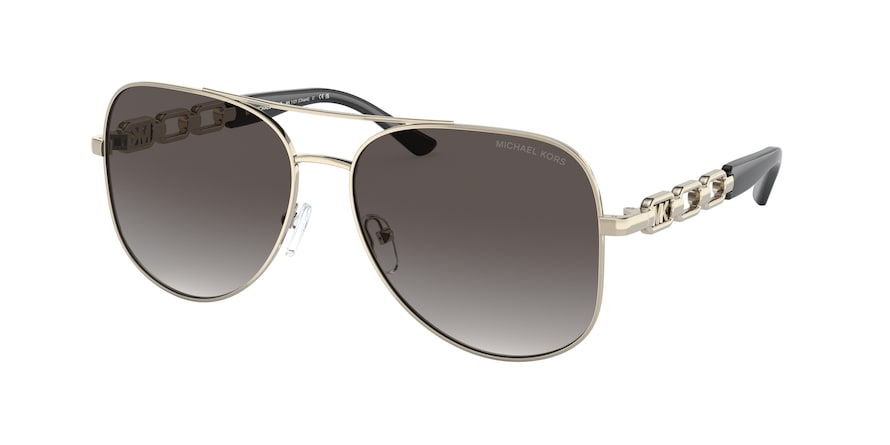 Michael Kors CHIANTI MK1121 Pilot Sunglasses  10148G-LIGHT GOLD 58-15-140 - Color Map gold