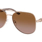 Michael Kors CHIANTI MK1121 Pilot Sunglasses  110813-ROSE GOLD 58-15-140 - Color Map pink