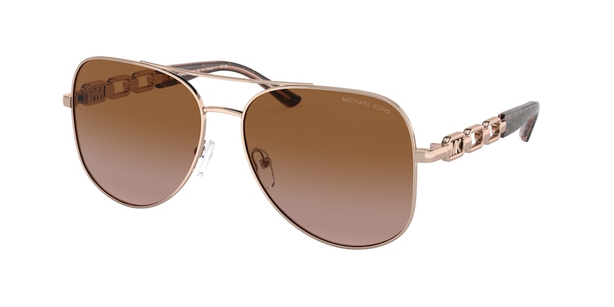 Michael Kors CHIANTI MK1121 Pilot Sunglasses  110813-ROSE GOLD 58-15-140 - Color Map pink