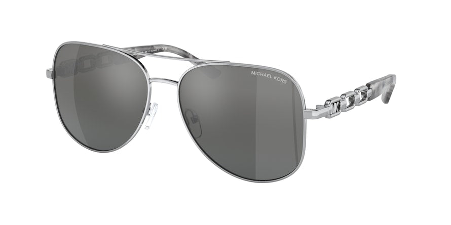 Michael Kors CHIANTI MK1121 Pilot Sunglasses  115388-SILVER 58-15-140 - Color Map silver