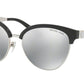Michael Kors AMALFI MK2057 Cat Eye Sunglasses  3338Z3-BLACK/SILVER 56-17-140 - Color Map black