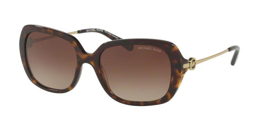 Michael Kors CARMEL MK2065 Rectangle Sunglasses  300613-DARK TORT 54-18-140 - Color Map tortoise