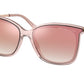 Michael Kors ZERMATT MK2079U Square Sunglasses  31756F-PINK TRANSPARENT 61-17-140 - Color Map pink