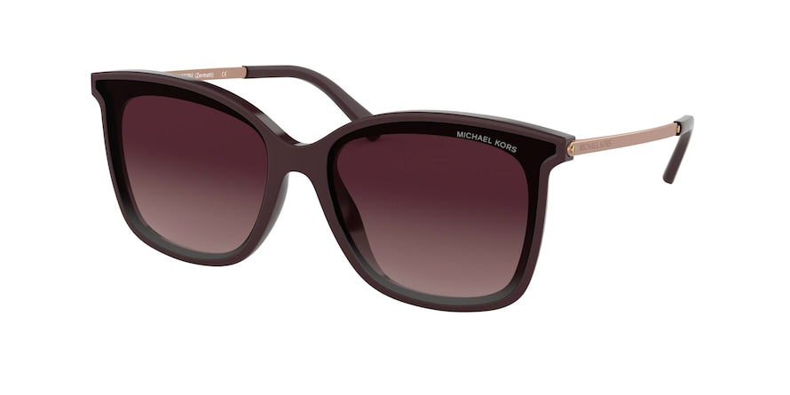 Michael Kors ZERMATT MK2079U Square Sunglasses  33448H-CORDOVAN 61-17-140 - Color Map purple/reddish