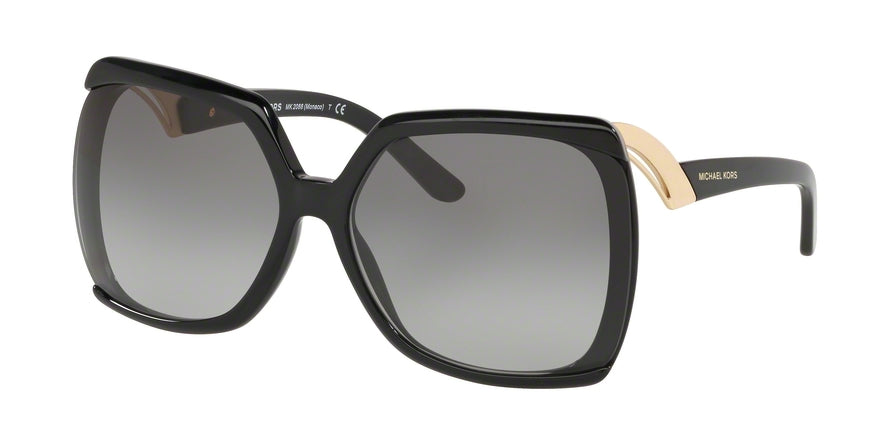 Michael Kors MONACO MK2088F Square Sunglasses  300511-BLACK 65-16-140 - Color Map black