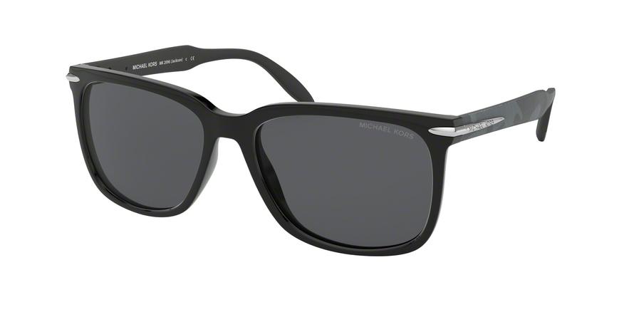 Michael Kors JACKSON MK2096 Rectangle Sunglasses  333287-BLACK 58-17-145 - Color Map black