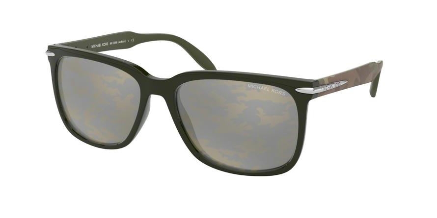 Michael Kors JACKSON MK2096 Rectangle Sunglasses  3859/E-OLIVE 58-17-145 - Color Map olive