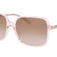 Michael Kors ISLE OF PALMS MK2098U Square Sunglasses  367813-TRANSPARENT PINK 56-17-140 - Color Map pink