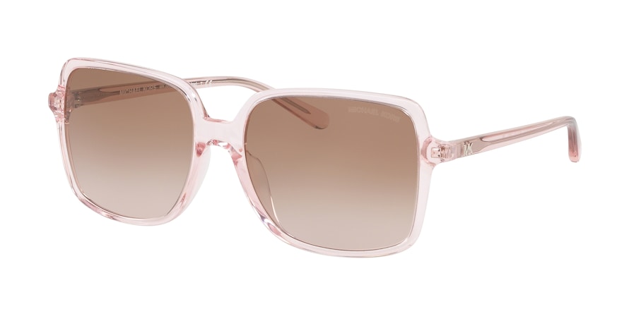 Michael Kors ISLE OF PALMS MK2098U Square Sunglasses  367813-TRANSPARENT PINK 56-17-140 - Color Map pink
