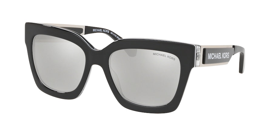 Michael Kors BERKSHIRES MK2102 Square Sunglasses  36666G-BLACK SPORT LAMINATE 54-18-140 - Color Map black