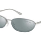 Michael Kors MIRAMAR MK2104 Oval Sunglasses  39321U-MILKY GREY 62-13-140 - Color Map grey