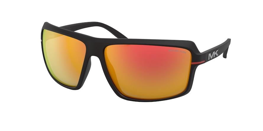 Michael Kors CARSON MK2114 Rectangle Sunglasses  33326Q-MATTE BLACK 66-14-125 - Color Map black