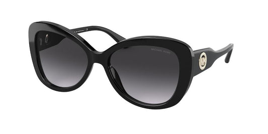 Michael Kors POSITANO MK2120F Butterfly Sunglasses  30058G-BLACK 58-15-140 - Color Map black
