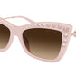 Michael Kors HOLLYWOOD MK2128BU Cat Eye Sunglasses  335013-SHELL PINK 55-16-140 - Color Map pink