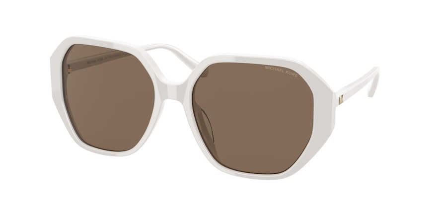 Michael Kors PASADENA MK2138U Irregular Sunglasses  334673-BONE 57-17-140 - Color Map white