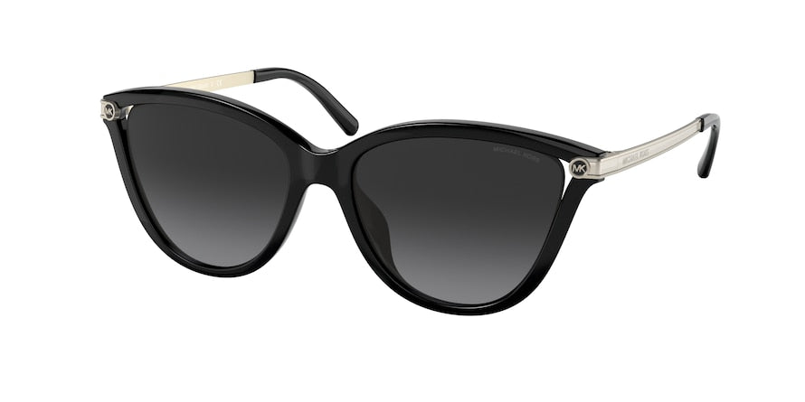 Michael Kors TULUM MK2139U Cat Eye Sunglasses  3332T3-BLACK 54-16-140 - Color Map black