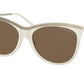 Michael Kors COPENHAGEN MK2141 Round Sunglasses  334673-BONE 55-16-140 - Color Map white