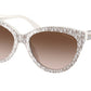 Michael Kors MAKENA MK2158 Cat Eye Sunglasses  309213-MK SIGNATURE PVC VANILLA 55-18-140 - Color Map white