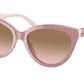 Michael Kors MAKENA MK2158 Cat Eye Sunglasses  310511-MK SIGNATURE PVC BALLET PINK 55-18-140 - Color Map pink