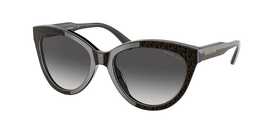 Michael Kors MAKENA MK2158 Cat Eye Sunglasses  35658G-MK SIGNATURE PVC CHOCOLATE 55-18-140 - Color Map brown