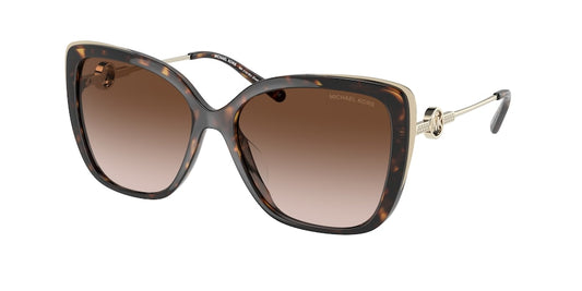 Michael Kors EAST HAMPTON MK2161BU Butterfly Sunglasses  300613-DARK TORTOISE 56-16-142 - Color Map havana