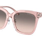 Michael Kors SAN MARINO MK2163F Square Sunglasses  31013B-PINK TRANSPARENT 55-19-145 - Color Map pink