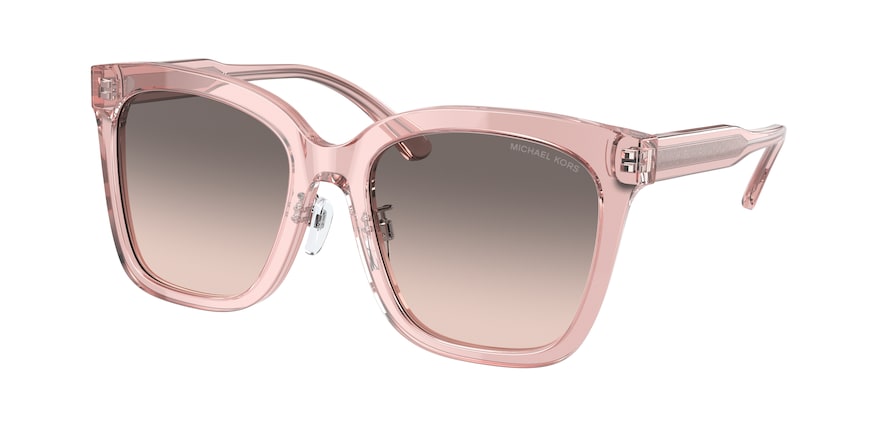 Michael Kors SAN MARINO MK2163F Square Sunglasses  31013B-PINK TRANSPARENT 55-19-145 - Color Map pink