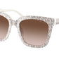Michael Kors SAN MARINO MK2163 Square Sunglasses  310313-MK REPEAT PRINT VANILLA 52-19-140 - Color Map white