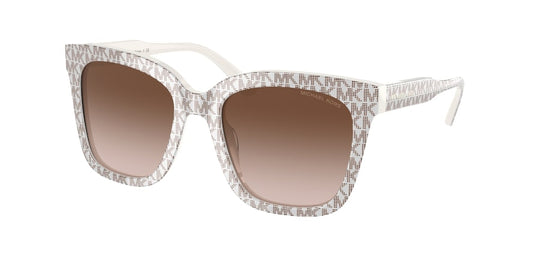 Michael Kors SAN MARINO MK2163 Square Sunglasses  310313-MK REPEAT PRINT VANILLA 52-19-140 - Color Map white