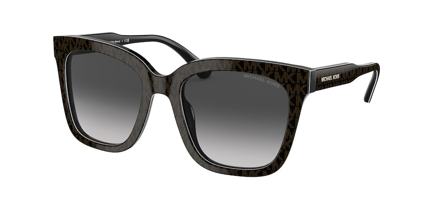 Michael Kors SAN MARINO MK2163 Square Sunglasses  35008G-BROWN SIGNATURE PVC 52-19-140 - Color Map brown
