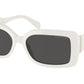 Michael Kors CORFU MK2165 Rectangle Sunglasses  310087-OPTIC WHITE 56-17-140 - Color Map white