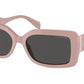 Michael Kors CORFU MK2165 Rectangle Sunglasses  310887-PINK SOLID 56-17-140 - Color Map pink