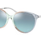 Michael Kors CRUZ BAY MK2168 Round Sunglasses  39067C-TURQUOISE TINT 56-17-140 - Color Map green