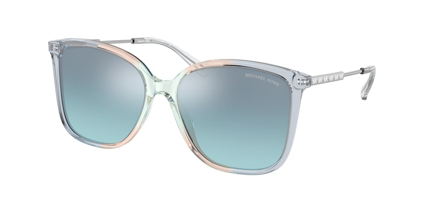 Michael Kors AVELLINO MK2169 Square Sunglasses  39067C-TURQUOISE TINT 56-16-140 - Color Map green