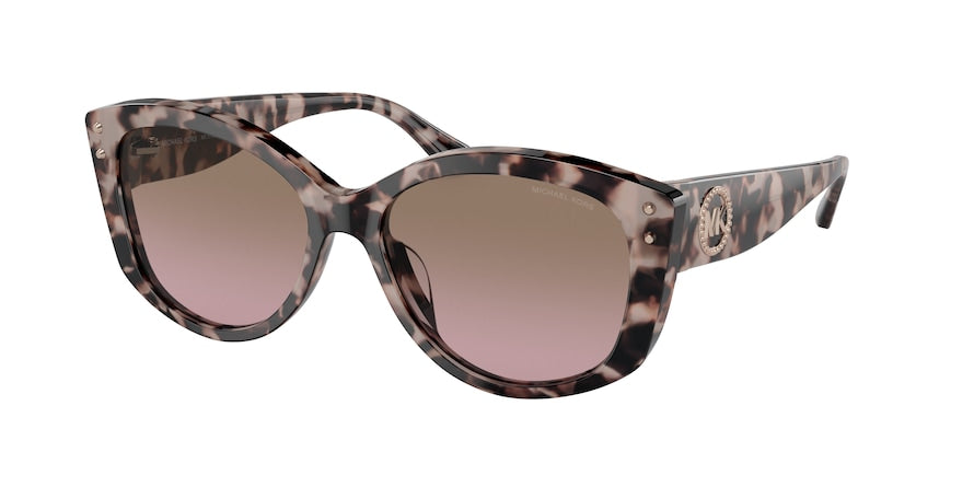 Michael Kors CHARLESTON MK2175U Irregular Sunglasses  392114-ROYAL PINK TORTOISE BIO 54-16-140 - Color Map pink