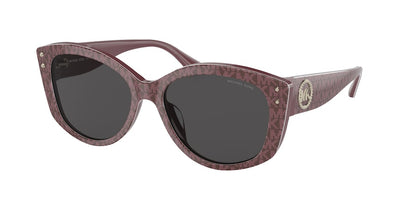 Michael Kors CHARLESTON MK2175U Irregular Sunglasses  392387-MERLOT MK REPEAT LOGO 54-16-140 - Color Map purple/reddish