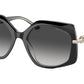 Michael Kors CHEYENNE MK2177 Irregular Sunglasses  31068G-BLACK/CLEAR LAMINATE 56-19-140 - Color Map black