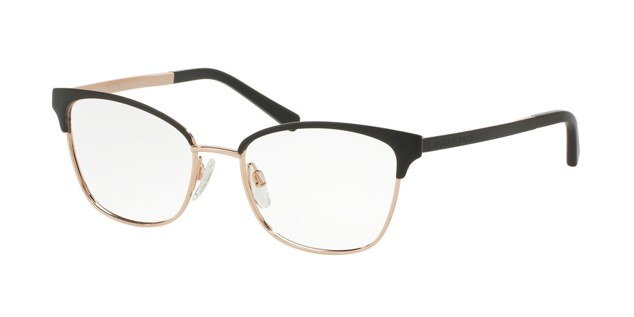 Michael Kors ADRIANNA IV MK3012 Cat Eye Eyeglasses  1113-MATTE BLACK/ROSE GOLD 51-17-135 - Color Map pink