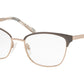 Michael Kors ADRIANNA IV MK3012 Cat Eye Eyeglasses  1203-MATTE GUNMETAL/ROSE GOLD 51-17-135 - Color Map pink