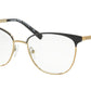 Michael Kors NAO MK3018 Square Eyeglasses  1195-MATTE BLACK/LIGHT GOLD 54-17-140 - Color Map black