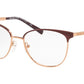 Michael Kors NAO MK3018 Square Eyeglasses  1778-MATTE CORDOVAN/ROSE GOLD 54-17-140 - Color Map purple/reddish