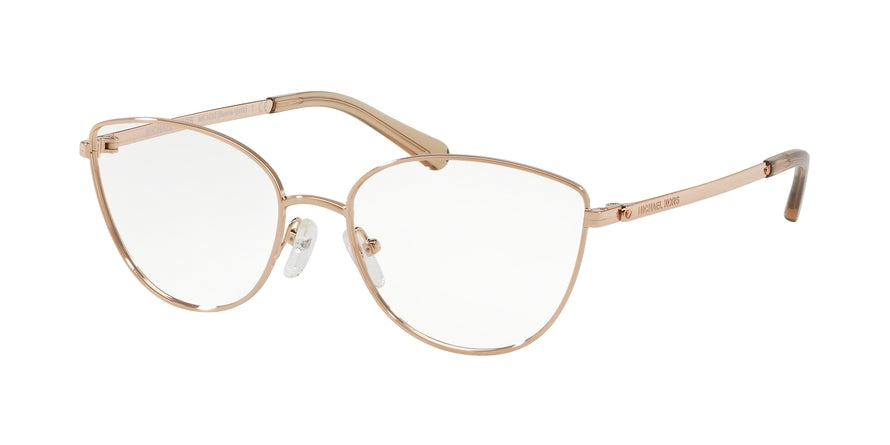 Michael Kors BUENA VISTA MK3030 Cat Eye Eyeglasses  1108-ROSE GOLD 54-17-140 - Color Map pink