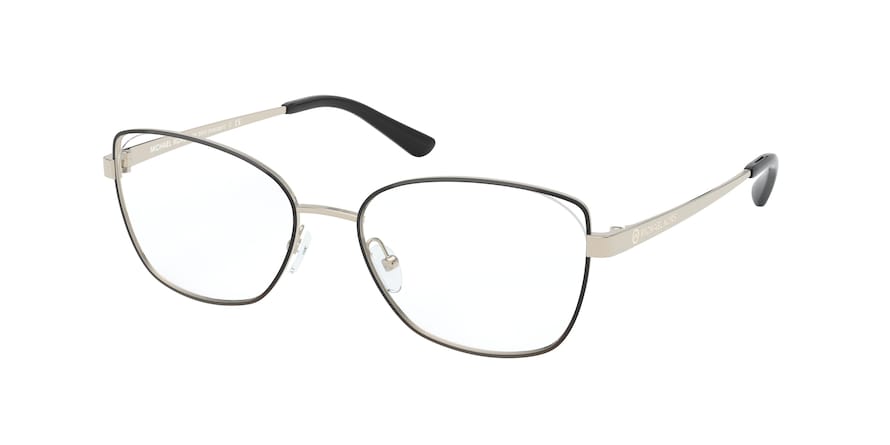 Michael Kors ANACAPRI MK3043 Square Eyeglasses  1014-LIGHT GOLD/BLACK 54-17-140 - Color Map black