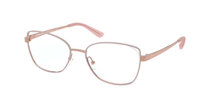 Michael Kors ANACAPRI MK3043 Square Eyeglasses  1118-ROSE GOLD/TAUPE 54-17-140 - Color Map pink
