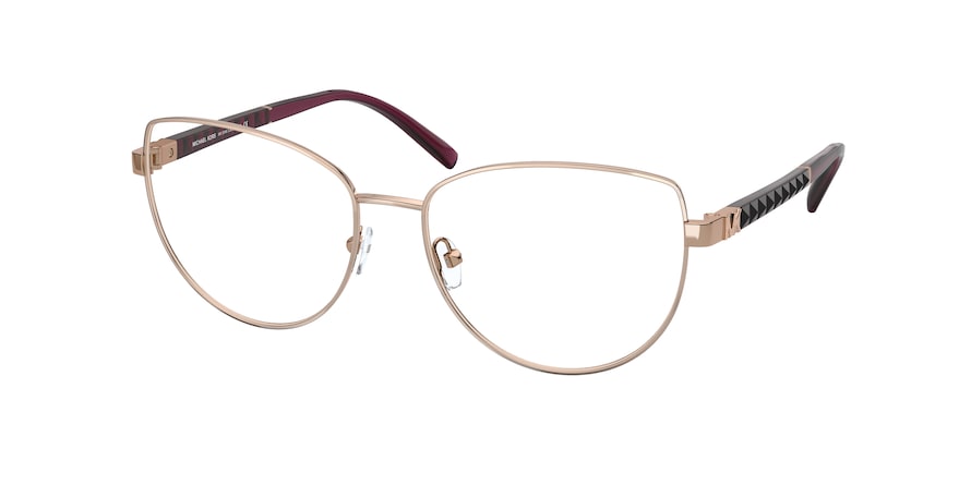 Michael Kors CATANIA MK3046 Cat Eye Eyeglasses  1144-ROSE GOLD 55-16-140 - Color Map pink